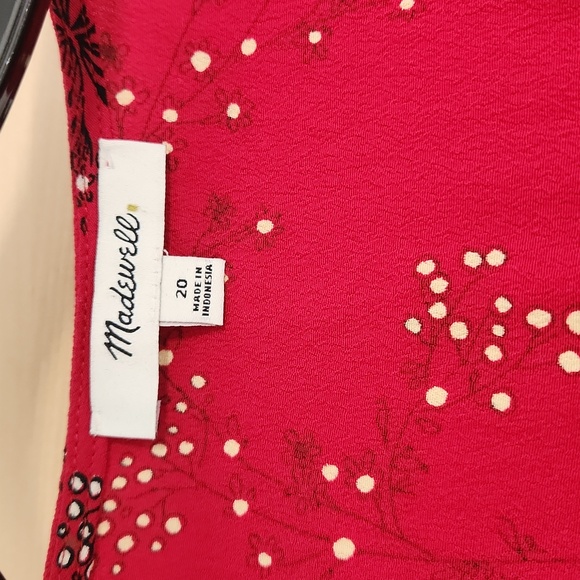 Madewell Plus size 20 Daylight Top in Windswept Americana Floral Cranberry EUC - Picture 5 of 9